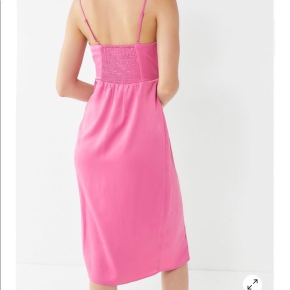 Urban Outfitters Pink Tie-Wrap Midi Dress - Picture 6 of 6